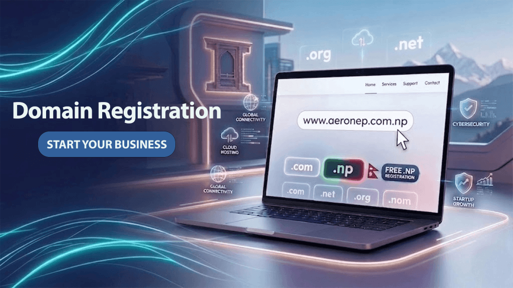 Domain registration services for creating a new website online