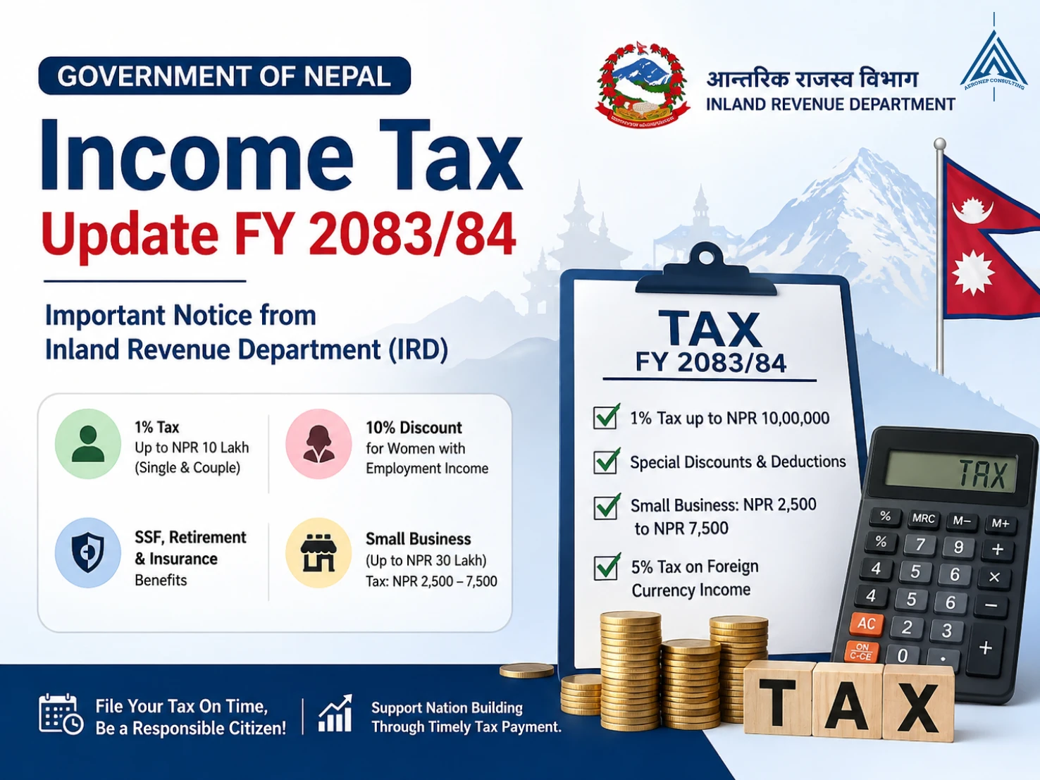 Income Tax Rate in Nepal by Aeronep Consulting Services